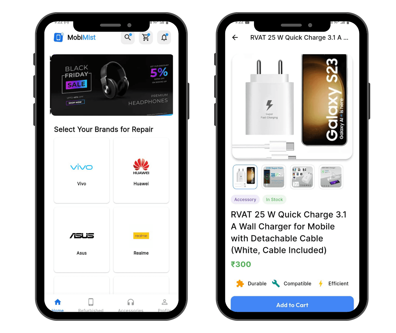 Mobimist App mobile view
